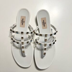 Valentino Women's White Studded Sandals